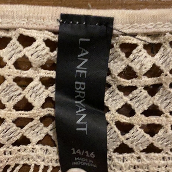 Lane Bryant Cream Short Sleeve Top - Picture 3 of 7